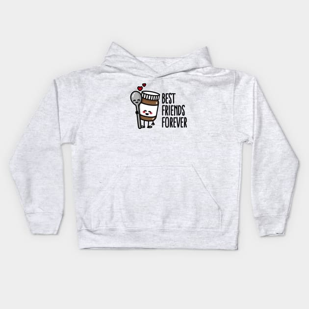 Best friends forever chocolate spread / spoon BFF Kids Hoodie by LaundryFactory